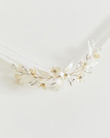 Çiçekli Taşlı Uzun Saç Aksesuarı