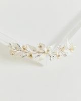Çiçekli Taşlı Uzun Saç Aksesuarı
