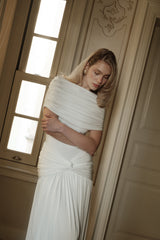 White Draped Dress