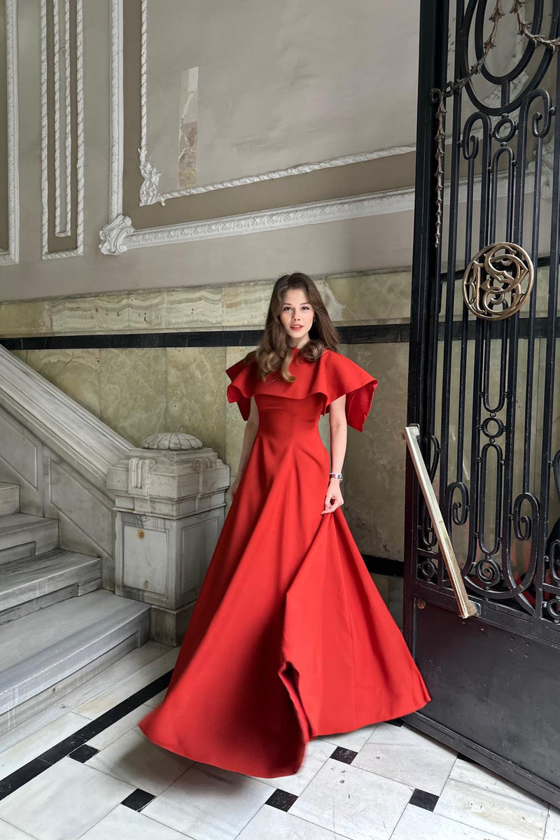 IMVAL / Check Layered Dress［RED］ Ecem Turan - Terra Rossa – Museum of Florale