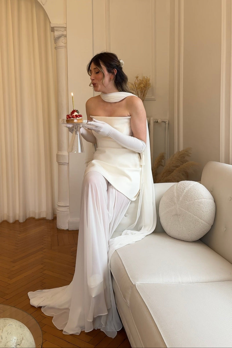 Ayça Doğru - Pelerinli Söz Elbisesi