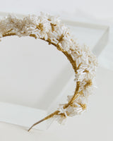 Kesme Boncuklu Gold Detaylı Taç