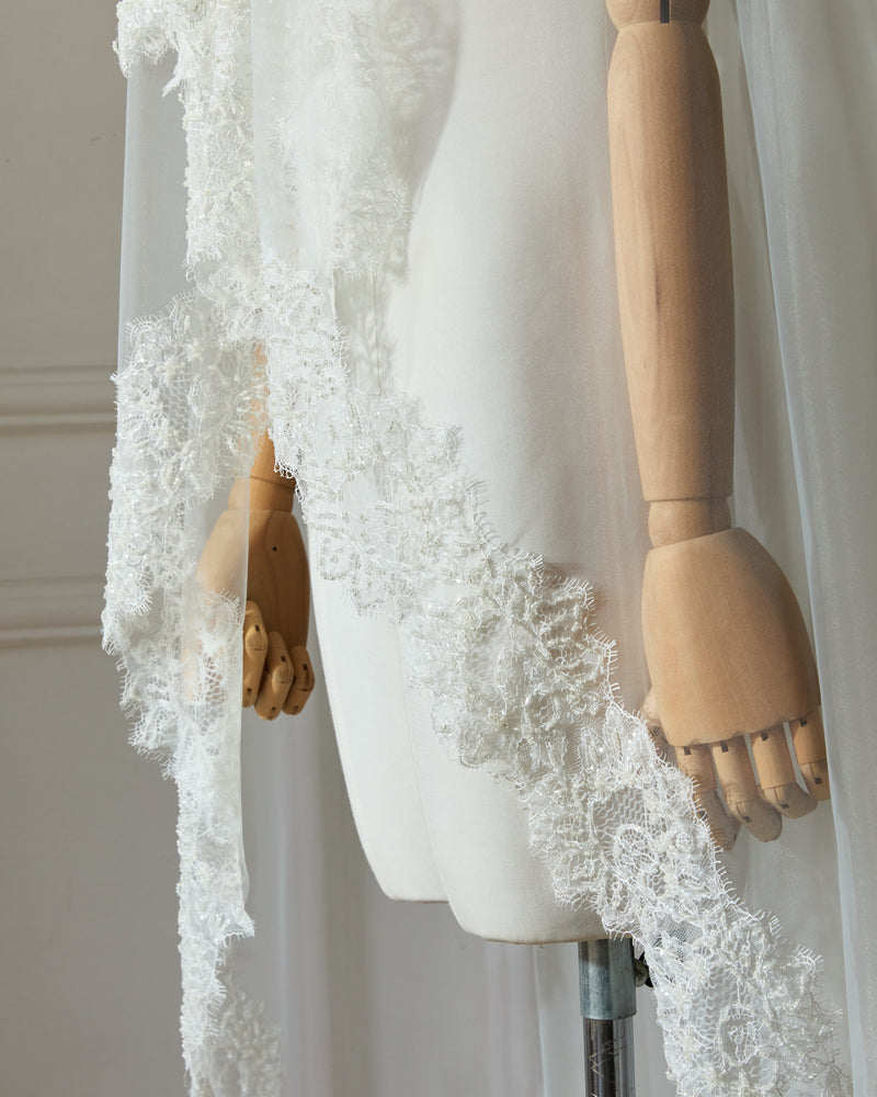 İşlemeli Maria Duvak