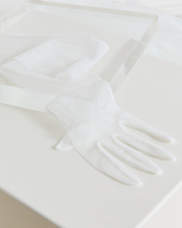 Uzun Düz Tül Eldiven